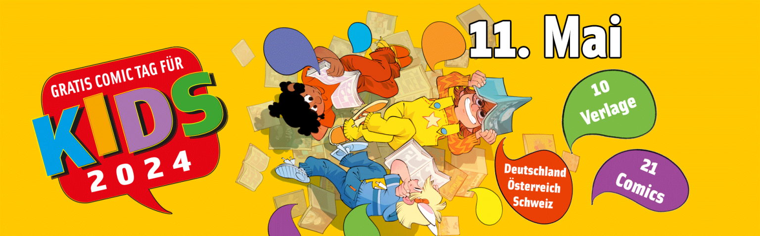 Gratis Kids Comic Tag 2024 und Signierstunde am 11.Mai